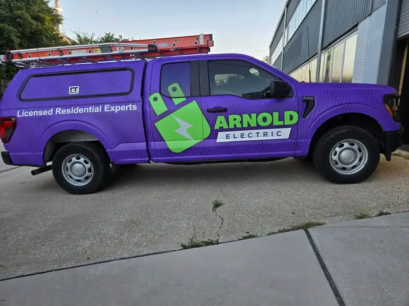 Arnold Electric fleet truck wrap