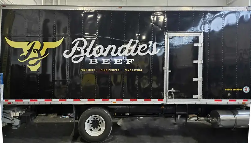 Blondies Beef food truck wrap