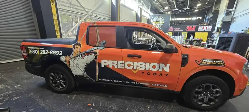 Precision Today HVAC van wrap